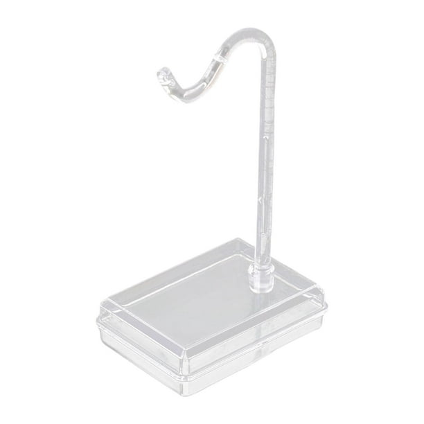 Expositor de joyas, soporte para collares, sencillo, con base, colgador de mesa, organizador de joyas para brazaletes, anillos, colgantes y collares. Claro