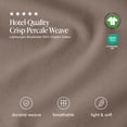 thumbnail image 6 of Bare Home Organic Percale Sheet Set - 100% Organic Cotton - Queen, Taupe, 6 of 10