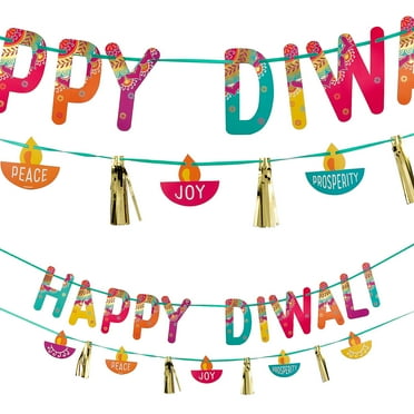 Diwali Banner Set, Party Supplies, Party Supplies, 2 Pieces