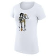 thumbnail image 2 of Women's G-III 4Her by Carl Banks White New Orleans Saints Football Girls Graphic Fitted T-Shirt, 2 of 3