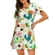 thumbnail image 1 of Fotbe Floral Vintage Bata de Dormir para Mujer con Estampado, Camisón de Algodón de Manga Corta, Ropa de Dormir Casual, 1 of 6