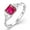 07 July - Ruby, variant on Infinity Trinity Irish Celtic Knot Ring for Women 925 Sterling Silver Statement Ring Princess Cut Ruby Ring July Birthstone Jewelry Gifts for Her Size 9