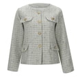 thumbnail image 1 of Veste Rétro pour Femmes Design Haut de Gamme Élégant Cardigan Fin pour Extérieur Élégant, 1 of 6
