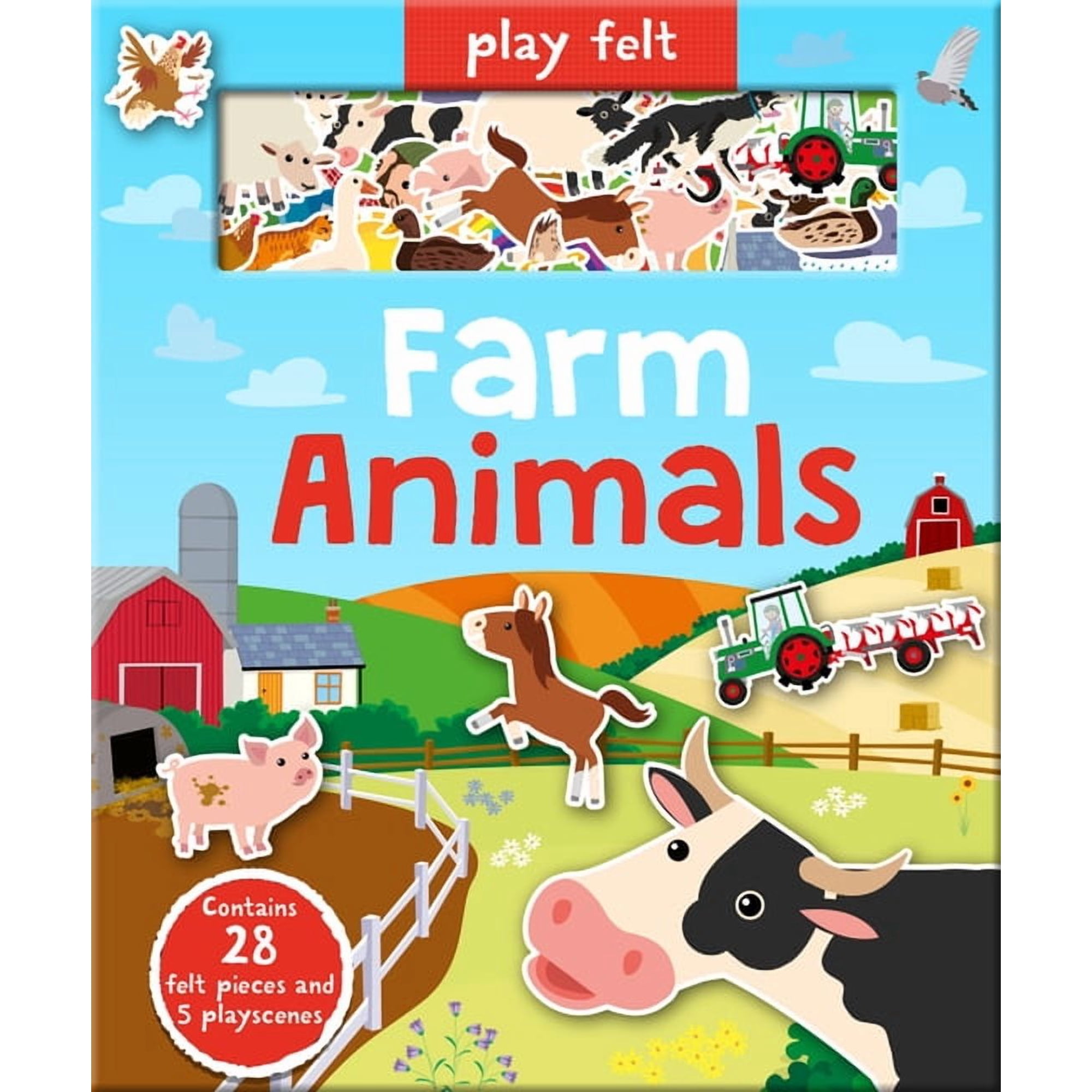 Soft Felt Play Books Play Felt Farm Animals: An Interactive, Reusable Felt Activity Book for Children Aged 3+, (Hardcover)