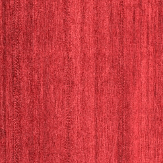 Ahgly Company Machine Washable Indoor Square Abstract Red Modern Area Rugs, 4' Square
