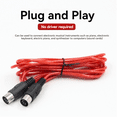 thumbnail image 2 of MIDI Extension Cable 5Pin Male to Male MIDI Cable for Electric Piano Guitar Instrument PC Cable 3 Meters,1 * MIDI Cable,Red, 2 of 6