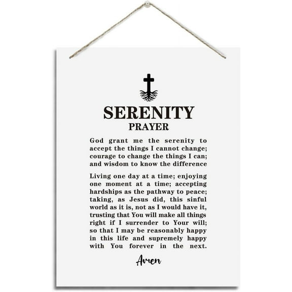 Wood Sign 8x10 Inch Wall Decor Decorative Hanging Wood Signs Home Office Wall Decor Gift Christian Sign The Serenity Prayer Wall Sign God Grant Me The Serenity To Accept The Things I Cannot Change