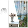 thumbnail image 5 of Ocean View Curtains, Tropical Island Garden Turquoise Natural Scenery Seascape Thermal Insulation Blackout Window Drapes for Living Room Bedroom Cafe 84x84in, 5 of 6