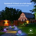 thumbnail image 4 of COWIN 4 Pack 3.9'' Solar Globe Lights Outdoor Waterproof ,30 LED Cracked Glass Globe Solar Power Ground Lights,Solar Orbs Outside-Outdoor Decorations Patio & Yard Lawn Backyard Decor(Multicolor), 4 of 8