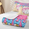 thumbnail image 4 of Erosebridal Cartoon Volleyball Boys Girls Twin Quilt Set, Ice Cream Drip Twin Coverlet Set, 2pcs, 4 of 7