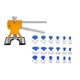 thumbnail image 4 of Herramienta para reparar abolladuras de automóviles, juego de 18 piezas para reparar abolladuras de automóviles, herramienta para chapa metálica, extractor de succión, 4 of 6