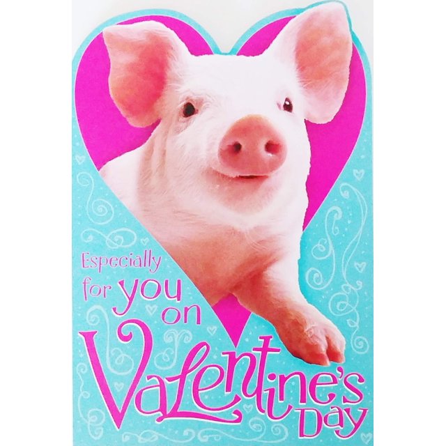 Tarjeta de Felicitación Especialmente para Ti Día de San Valentín Cerdito