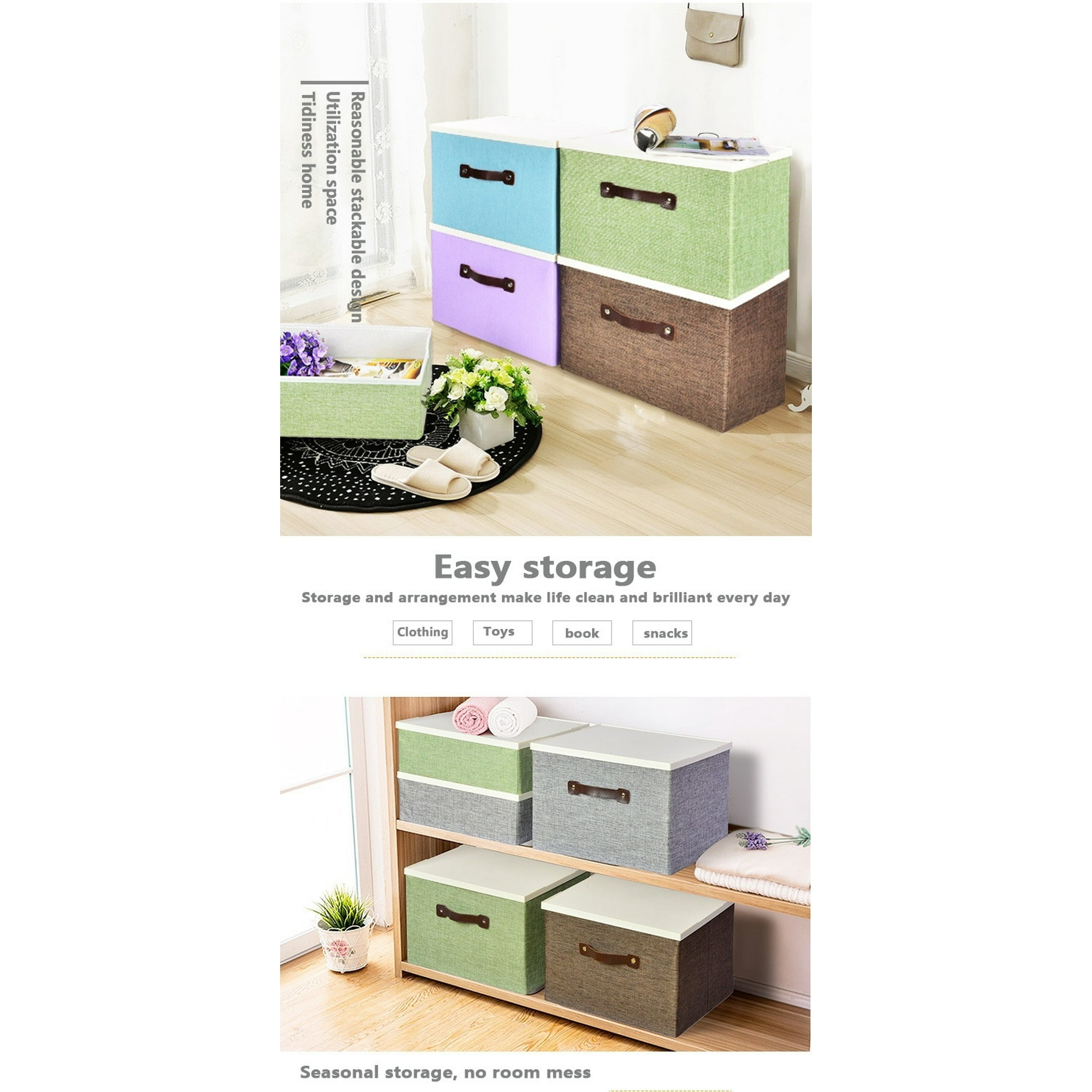 New Storage Bin With Lid Closet Organizer Bins Decorative Box Baskets For Home Nursery Office Canada New Storage Bin With Lid Closet, Decorative Storage Boxes With Lids Canada