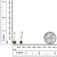 thumbnail image 6 of Gem Stone King 14K Two Tone Gold Green Created Emerald Earrings for Women | 2.00 Cttw | Gemstone May Birthstone | Round 6MM, 6 of 6
