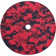 thumbnail image 1 of FMSHPON Red Urban Horizontal Camouflage Xmas Christmas Tree Skirt Stand Mat for Holiday Party Decoration Indoor Outdoor 48 inches, 1 of 3