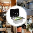 thumbnail image 2 of ChicHomey Stainless Steel RV Sink with 360° Swivel Faucet,Compact Space-Saving Design, for Camper Van, Trailer, Boat, Outdoor Kitchen Bar Sink, 2 of 10