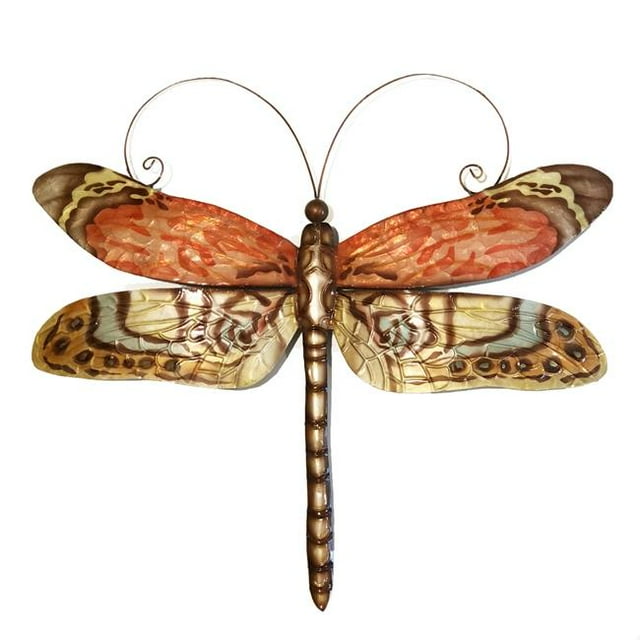 Eangee Home Design m4032 Dragonfly Wall Decor, Red & Multi Color
