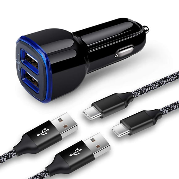 Car Charger Adapter for Samsung Galaxy A20 A21 A10E A01 A50 A11 A9 A51 A71 A12 A32 A52 A72 A70 A80 S22 S21 S20 S10 Note 20 Ultra, Moto G7/G6/X4/Z4/Z3, USB C Car Charger Plug Type C Fast Charging Cable