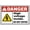 Warning Sign 2, variant on High Visibility Vest and Safety Footwear Must Be Worn Sign - 8"x12" Reflective Aluminum Metal Warning Signage with Symbol for Indoor Outdoor