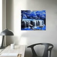 thumbnail image 4 of ONETECH  Waterfall Wall Art Black and White Décor Blue Trees Scenery Canvas Prints Forest Paintings for Wall Landscape Wall Décor Bedroom Living Room Decor Large Wall Decoration, 4 of 5