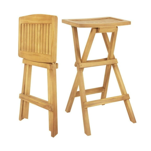 GVN Counter Bar Stools, Barstools,Set of 2 No Assembly Outdoor Bar Stools with Countered Seat