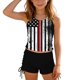 thumbnail image 3 of Odeerbi Niñas Día de La Independencia Traje de Baño de 2 Piezas Patriotic Tank Top Con Sostén Pad & Boyshort Bottom Baño Seco Rápido, 3 of 9
