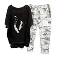 thumbnail image 2 of Ensembles Deux Pièces pour Femmes Été Ensemble Imprimé Col Rond Manches Mi-Longues Pull + Pantalon Ensemble Été Deux Pièces pour Femmes 2023 en Liquidation, 2 of 5