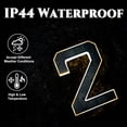thumbnail image 4 of KOYPTL 10 Inch Solar Lighted House Numbers for Outside Light Up IP45 Waterproof LED Address Numbers Signs for Houses Large Personalized Illuminated Exterior Modern House Numbers Light Black 0-9, 4 of 5