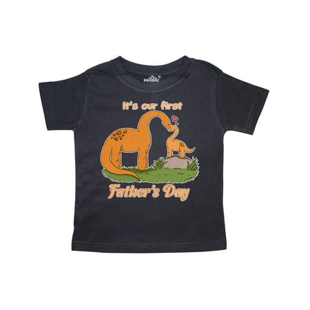

Inktastic It s Our 1st Father s Day Brontosaurus Family Gift Toddler Boy or Toddler Girl T-Shirt