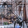 thumbnail image 2 of GustaveDesign 9.84ft Giant Round Spider Web & 2.5ft Plush Spider, Scary Halloween Yard Door & Outdoor Decor Party Favors "9.84FT Black Spider Web & 2.5ft Spider", 2 of 8