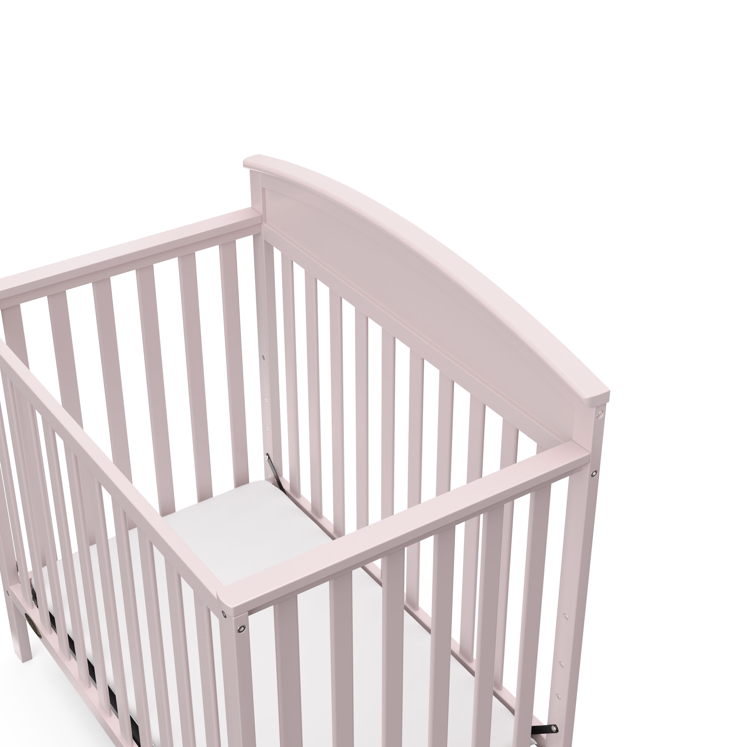 Graco Benton 4-In-1 Convertible Mini Baby Crib, Blush