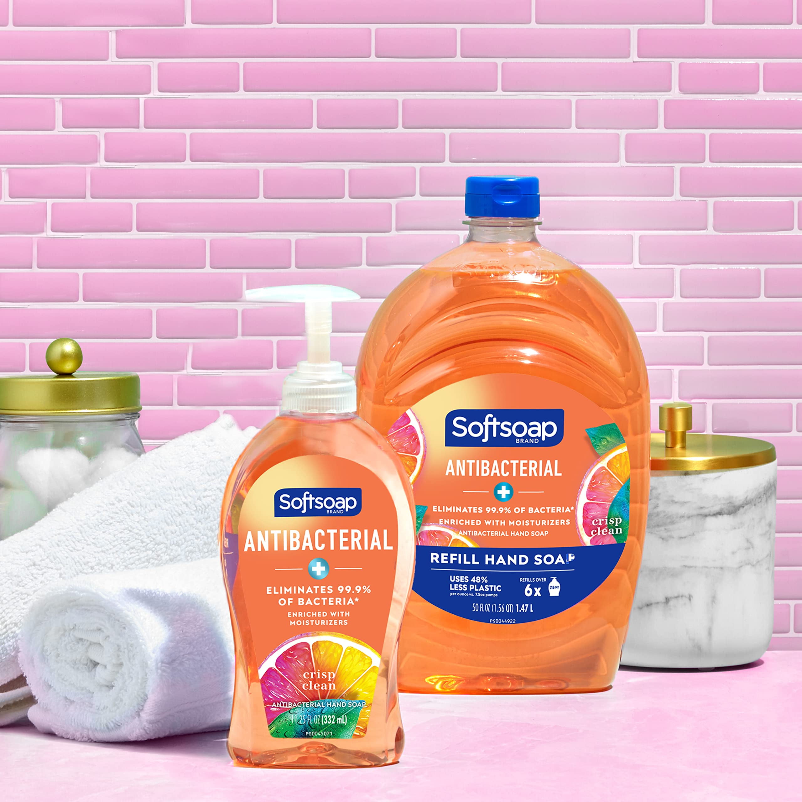 Softsoap Antibacterial Liquid Hand Soap, Crisp Clean Scent Hand Soap, 11.25 Ounce, 6 Pack