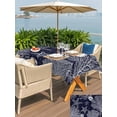 thumbnail image 5 of Outdoor Tablecloth with Umbrella Hole for Patio/Picnic/Party/Camping, Navy Blue Coastal Waterproof Table Cloth Rectangle Table Cover Washable, Starfish Coral Summer Beach Ocean (60"x 120"), 5 of 8