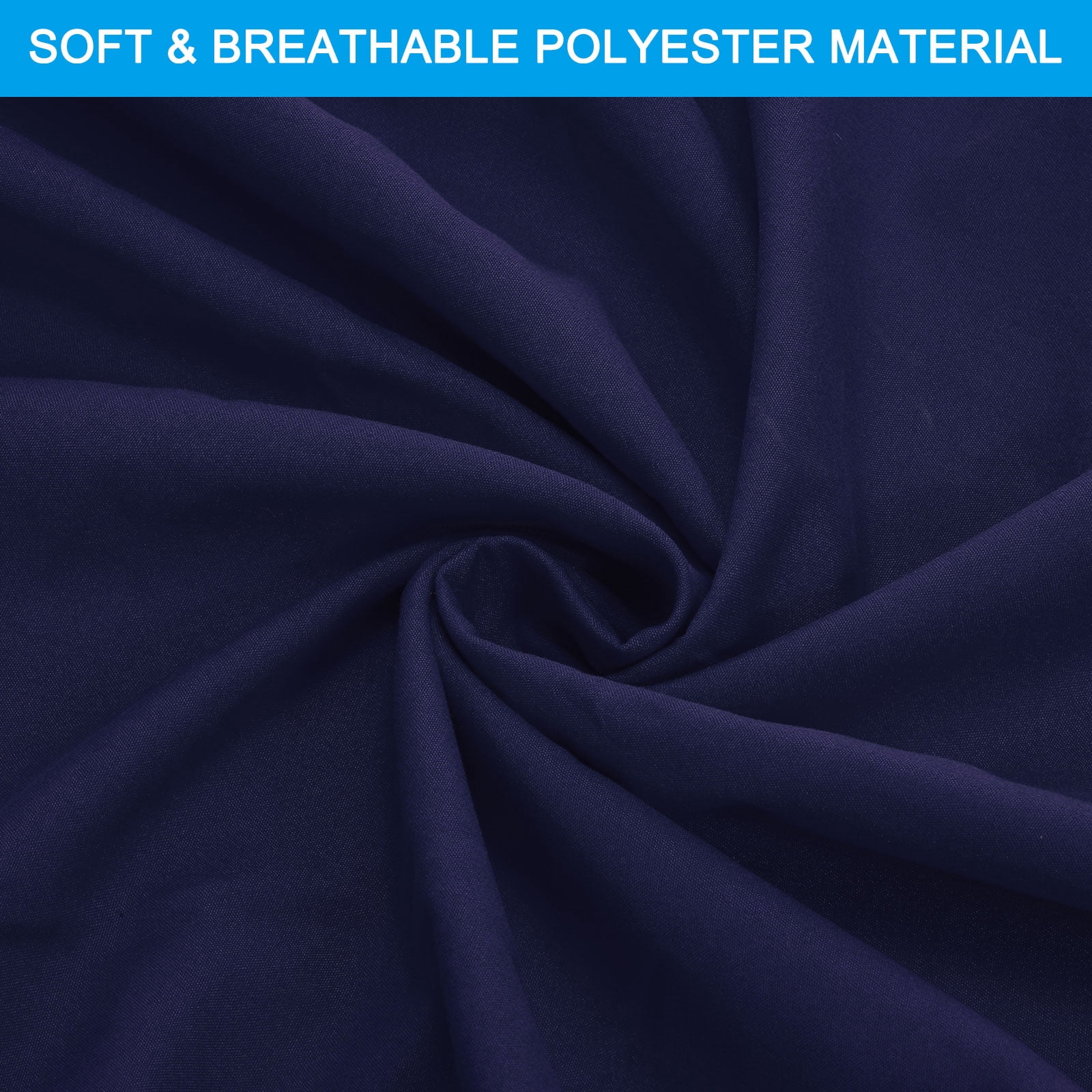 Uxcell 82.6x29 inch Sleeping Bag Liner Travel Hotel Camping Sleep Sheet Sack Set for Backpacking Navy Blue