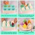 thumbnail image 4 of Silicone Ice Cute Small Maker With 6 Cavities | Sturdy And Summers Making In Drip Tray Homemade ，6 PCS 2oz Shape Ice Silicone Ice Moulds, 4 of 8