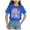 Blue, variant on Girls Toddlers Short-Sleeve T-Shirt Tops Cotton Casual Graphic T-Shirts Cute Print Summer Blouse for Girls Tee Tops