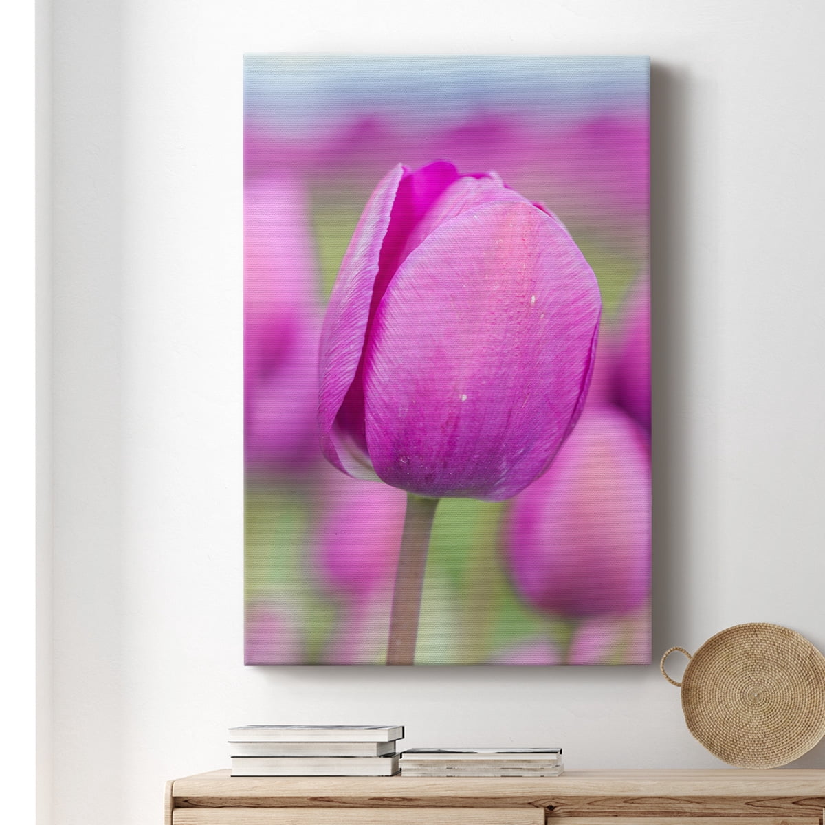 Magenta Stem Premium Gallery Wrapped Canvas - Ready to Hang