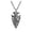 Silver, variant on Men's Viking Necklace, Viking Reverence Helmet Arrow Amulet Pendant Necklace, Wheat Chain, Viking Jewelry Gifts