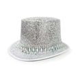 thumbnail image 2 of Cow Boy Hat - Cowboy Hat With And Crystal For Party Jazz Celebration Headwear,Silver,One Size, 2 of 6