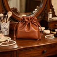 thumbnail image 5 of Qliuoazw Drawstring Makeup Bag Large Capacity Cosmetic Bag Portable Storage Pouch Travel Toiletry Bag, 5 of 6