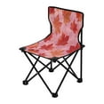 thumbnail image 2 of 600D Oxford Camping Chair Portable Foldable Chair Supports 220 lbs for Picnic, Fishing, Backpacking Red Maple Leaf Pattern, 2 of 8