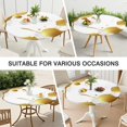 thumbnail image 7 of Gold Splash Marble Pattern Round Fitted Tablecloth with Elastic Edge,Dining Table Cover Waterproof,Outdoor Round Tablecloth for Camping,Dining,Indoor and Outdoor, 7 of 7