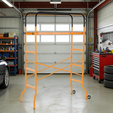4-Step Steel Scaffold with Wheels