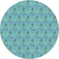 thumbnail image 1 of Ahgly Company Machine Washable Indoor Round Transitional Deep-Sea Green Area Rugs, 3' Round, 1 of 7