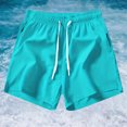 thumbnail image 2 of NIEWTR Men's Cargo Shorts Casual Lightweight Summer Outdoor Hiking Fishing Shorts with Multiple Pockets(Sky Blue,L), 2 of 5