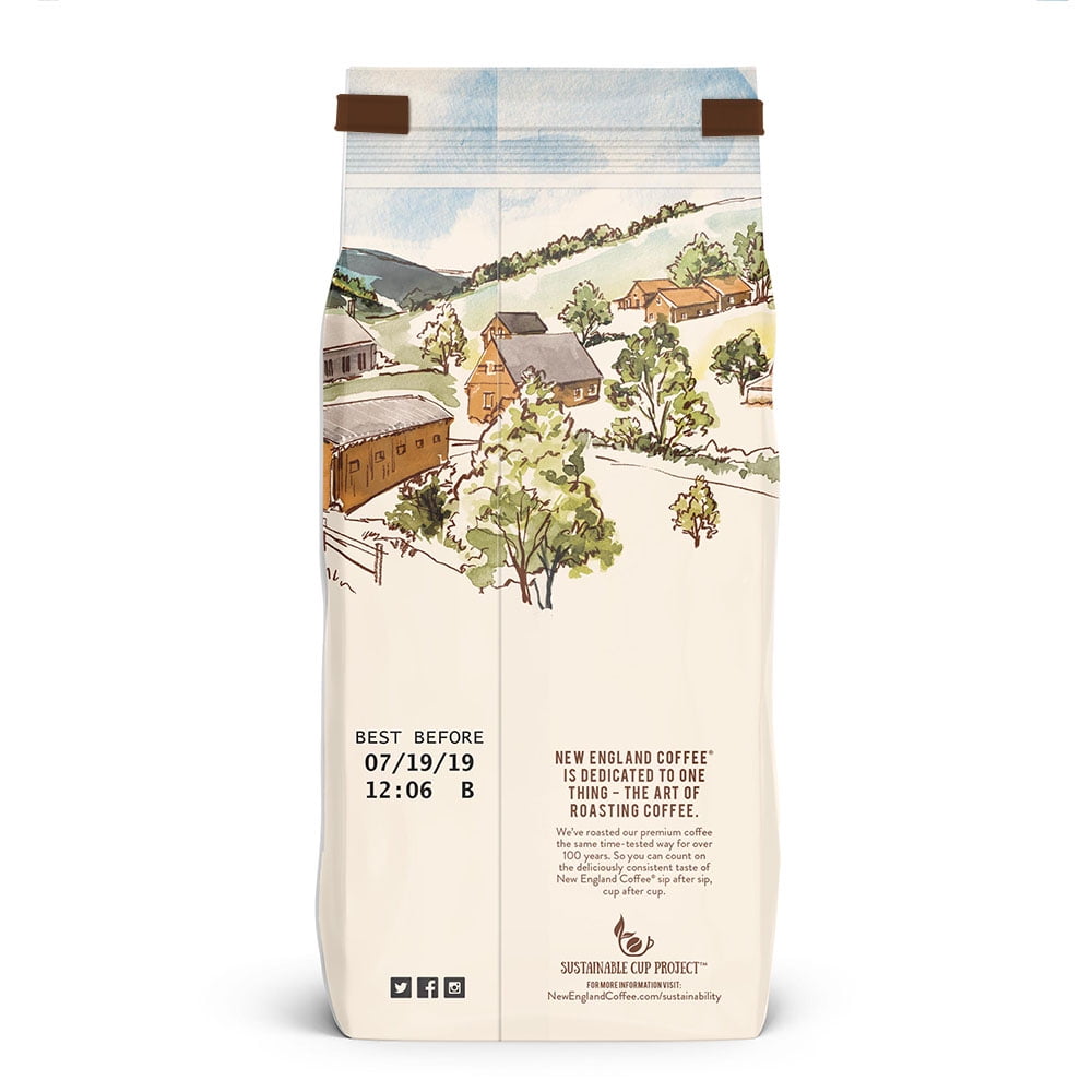 New England Coffee Decaffeinated Hazel Crème Blend Medium Roast Ground Coffee, 10 oz