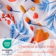 thumbnail image 3 of Floral Printed Sheet Set King Soft Microfiber Botanical Bed Sheets Extra Deep Pocket Pieces, 3 of 8