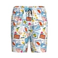 thumbnail image 4 of Wukai Summer Stamp Men’s Short Pajama Pants With Pockets Soft Sleep Pj Shorts for Men-Small, 4 of 6