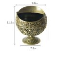 thumbnail image 5 of Vintage Windproof Ashtray with Lid Portable Tabletop Ashtray for Outdoor, Indoor, Metal, Smoking Ashtray, Hand Stamped Design, Gift for Men and Women, 5 of 5