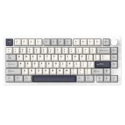 ATTACK SHARK X86 75% Wireless Gasket Mechanical Keyboard with Knob, CNC Aluminum Turd, 3 Mode Connectivity,82 Key Hot Swappable,Custom Linear Switches RGB Gaming Keyboard for Win/Mac/Linux-Star White